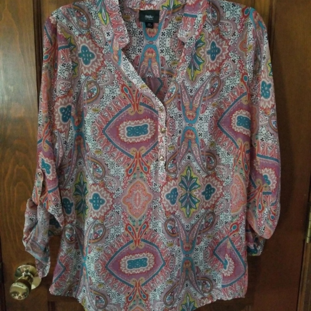 Semi sheer blouse